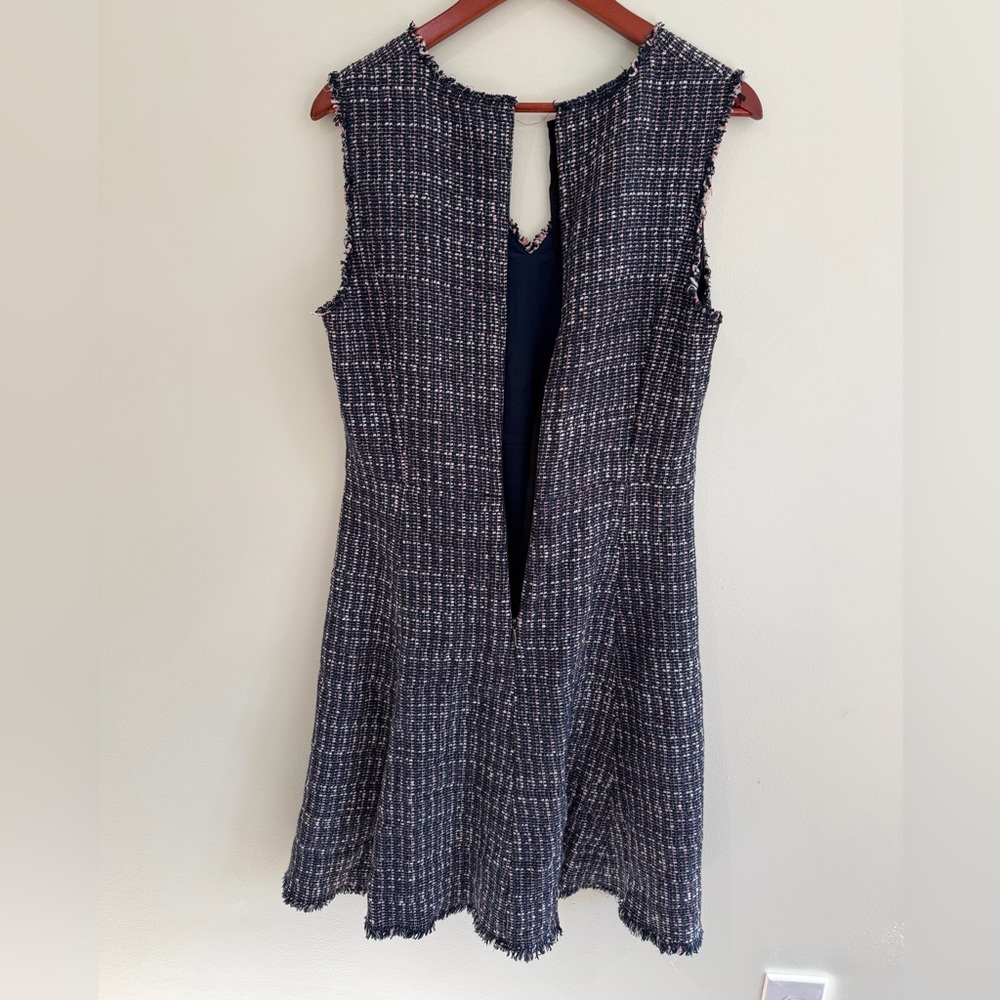 Rebecca Taylor Navy Blue Tweed A-line Dress - Picture 13 of 13